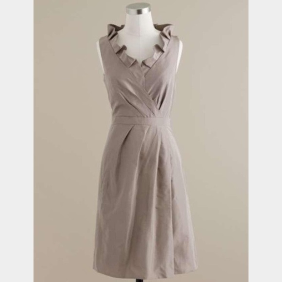 Jcrew Blakely bridesmaid dress, fawn silk taffeta