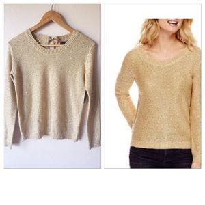 A.n.a. Gold Sequin Sweater