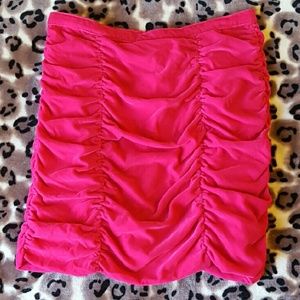 Velvet Ruched High Waisted Skirt