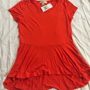 Michael Kors size medium orange top NWT