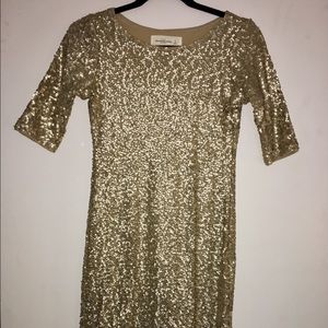 Gold Sequined Dress