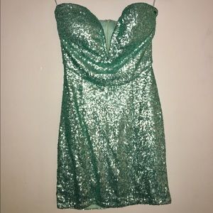 Turquoise Sequined Dress