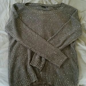 Sparkly Gray Knit Sweater