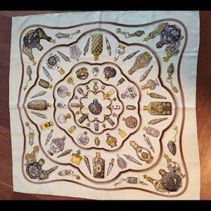 Authentic Hermes 100% Silk Scarf 35x35
