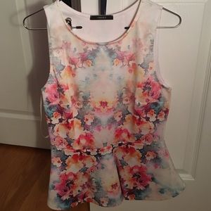 Flowered peplum shirt