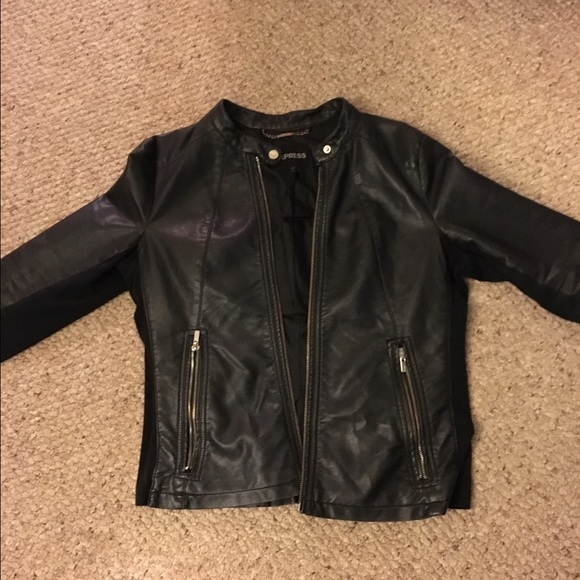 Express faux leather jacket.