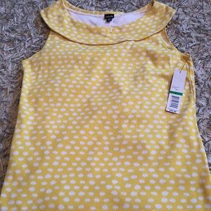 Yellow and white Polka Dot Top