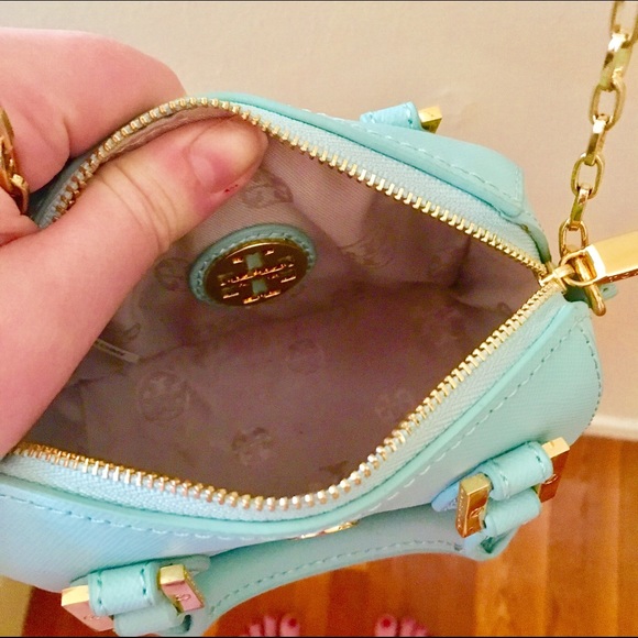 NEW Tory Burch small aqua crossbody - Picture 4 of 4