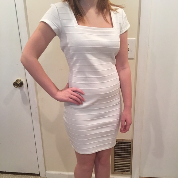 bodycon white dress