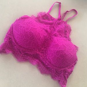 Fuchsia Victoria's Secret push up bralette.