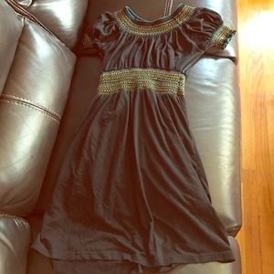 Black cotton hippie dress