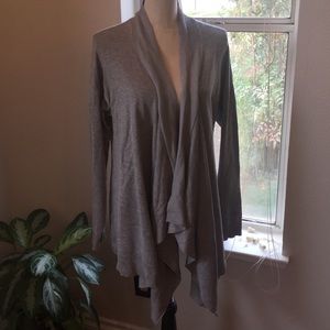 Grey shawl open cardigan