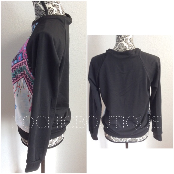tribal boho chic light sweatshirt - Picture 2 of 3