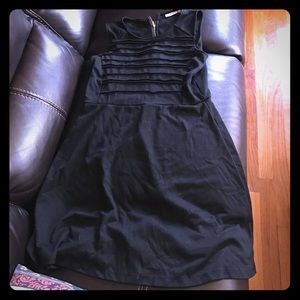 Black cotton sleeveless dress
