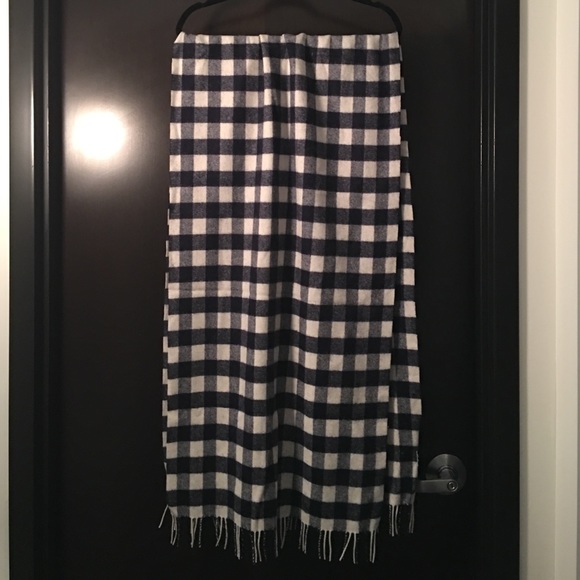 J.Crew Buffalo Check Wool Scarf