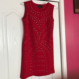 Red Studded Dress