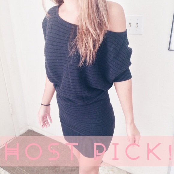 Off the Shoulder Sweater Dress