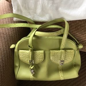 Brighton lime green leather purse