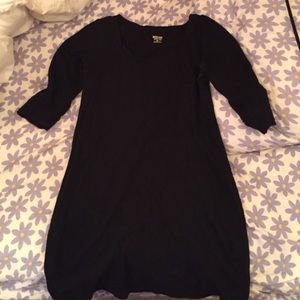 Black scoop neck t shirt dress