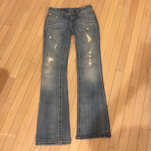 Miss Me Distressed & Jeweled Denim Jeans