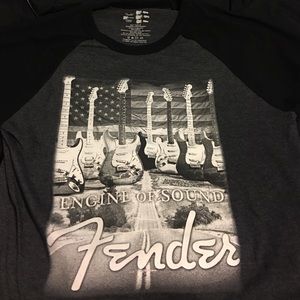 Black and gray guitar shirt size Medium