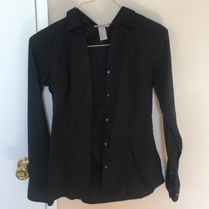 Black collared shirt