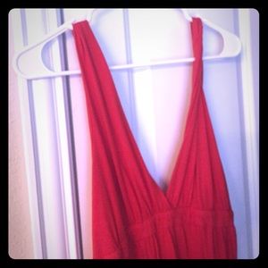 Fiery red maxi dress