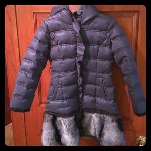 Girl's coat/detachable faux fur. Cyber Monday!