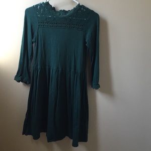Topshop Green Cotton Dress