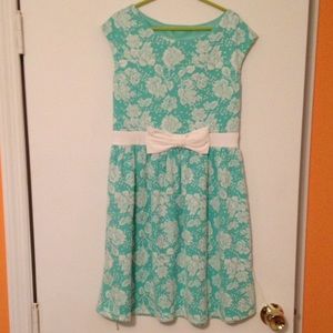 💚💙 Turquoise & White Floral Dress💙💚