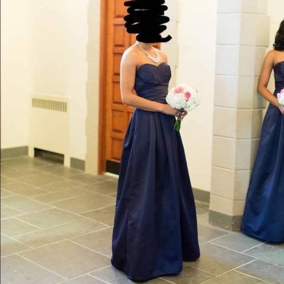 Bridesmaids dress from davids bridal navy blue
