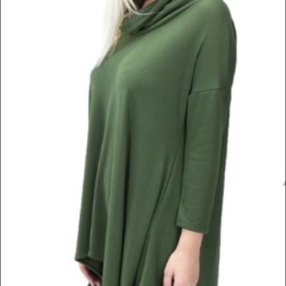 ⏳LAST ONE⏳Olive Cowl Neck Top - Picture 3 of 3