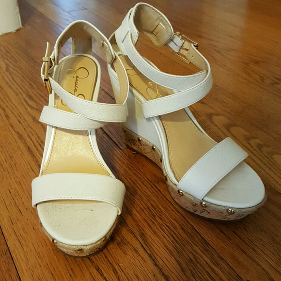 Jessica Simpson white Jilliatah Wedge