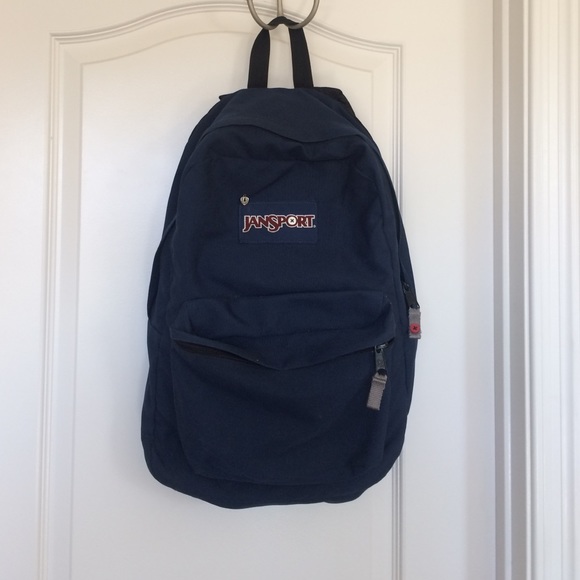 Jansport Bags Navy Blue Handdecorated Backpack Poshmark