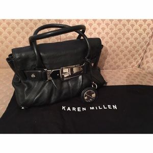 Karen Millen Black Top Handle Purse