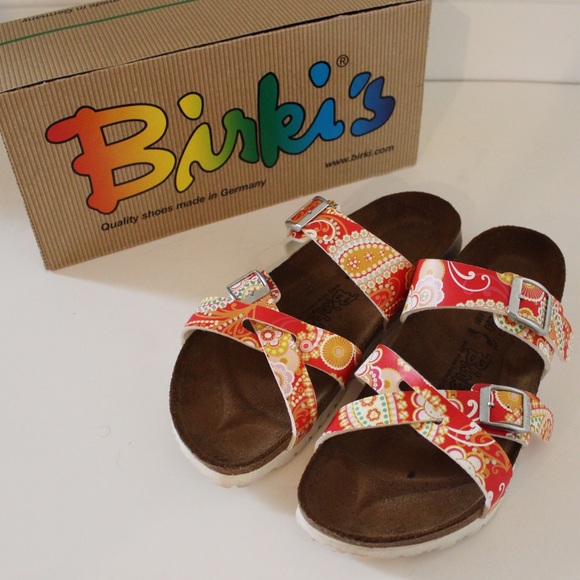 Birkenstock Shoes - For @mbertolo Birki's Red Paisley Nepal Sandals