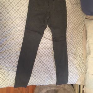 High waisted grey jeans