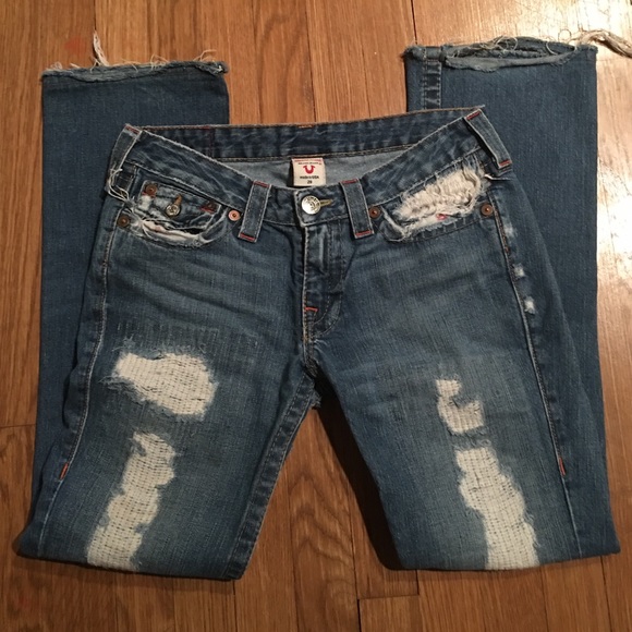 True Religion Billy Distressed Destroyed Jeans 28