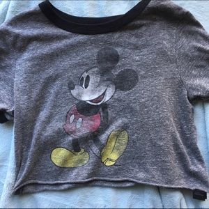 Forever 21 Vintage Mickey Ringer Crop Tee