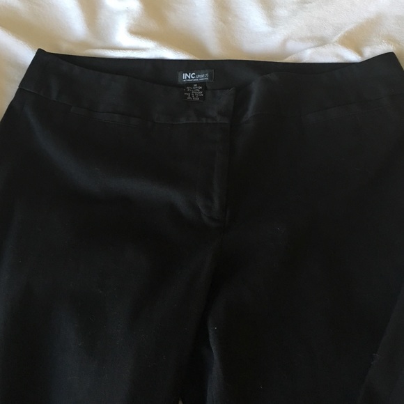 INC Black stretch trousers.