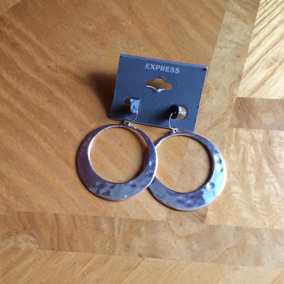 Express silver hanging earrings