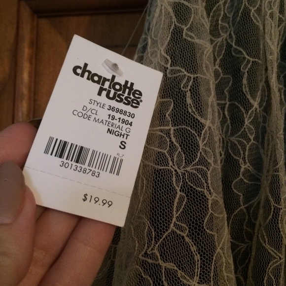 Charlotte Russe Gold Lace Sparkly Skirt - Picture 3 of 3