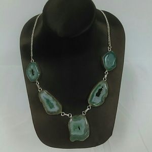 Authentic Aqua Druzy Necklace