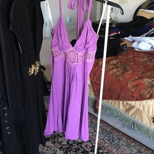 Sky brand Purple Crochet Halter