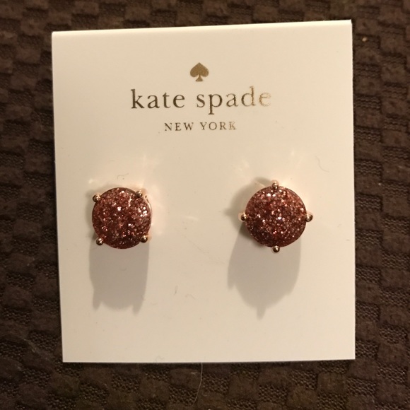 kate spade Jewelry - TAKING OFFERS Kate spade pink glitter earrings nwt