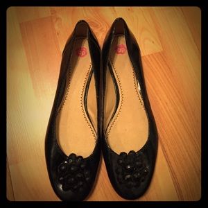 BP Black Patent Flats with Jewels