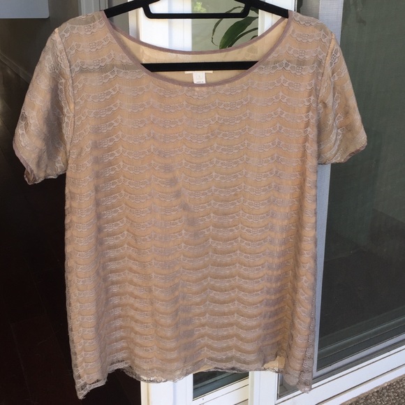 SALE J.Crew lace overlay top.
