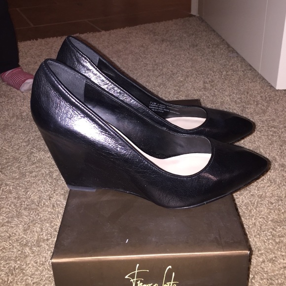 Franco Sarto Black Wedges