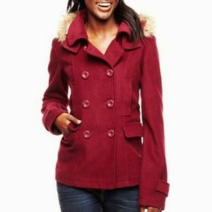 Maroon Peacoat