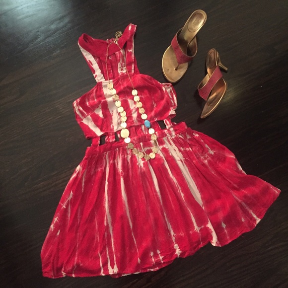 Nameless Tie Dye Mini Dress with Cutout Detail - Picture 2 of 4